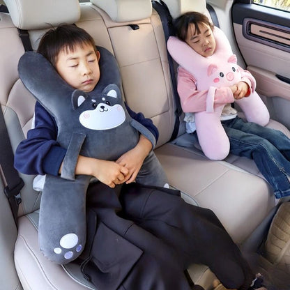 Kids Car Neck Pillow With Seat Belt Safety For Comfortable Sleep 1