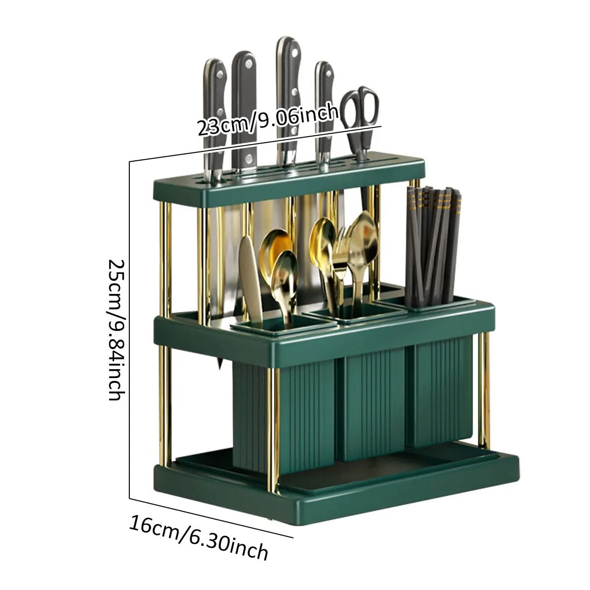 Multi Function Kitchen Knife And Cutlery Drainer Rack Organizer 3