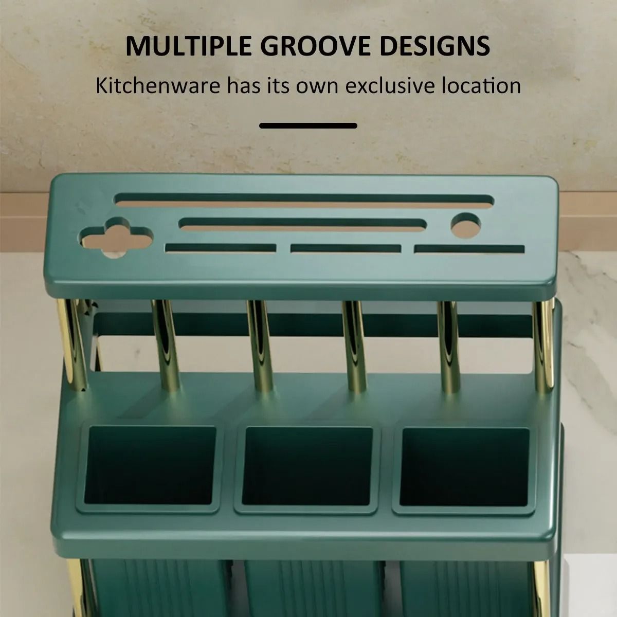 Multi Function Kitchen Knife And Cutlery Drainer Rack Organizer 4