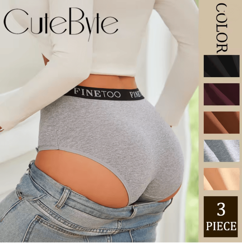 Womens Cotton Briefs 3 Pack Seamless Plus Size Breathable Underwear