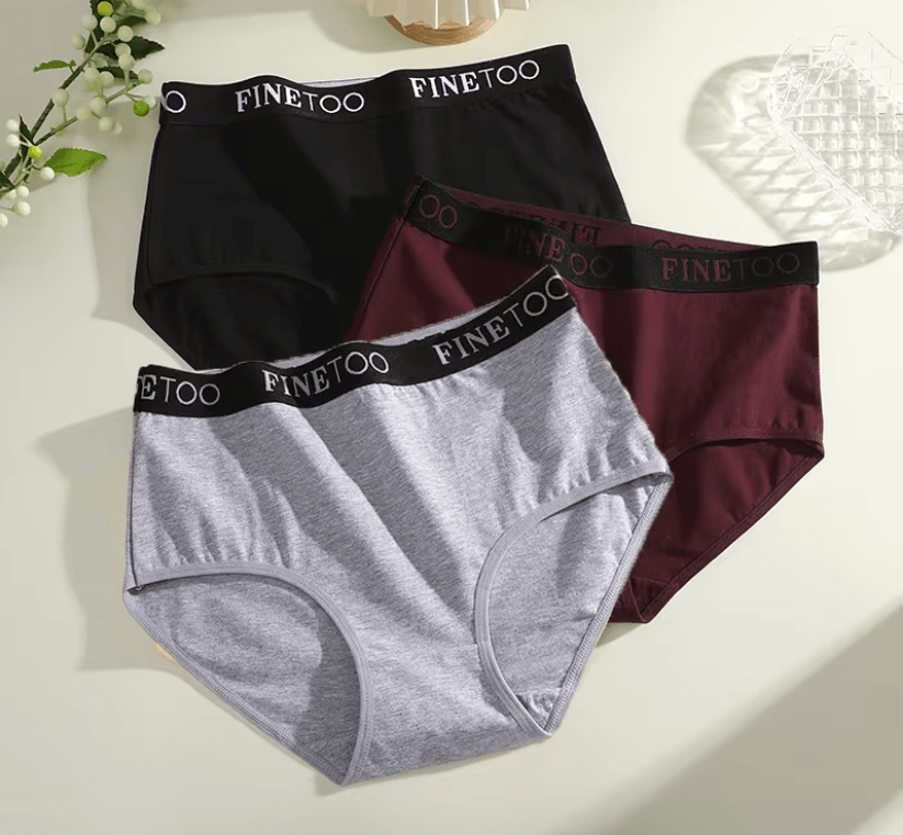Womens Cotton Briefs 3 Pack Seamless Plus Size Breathable Underwear 2