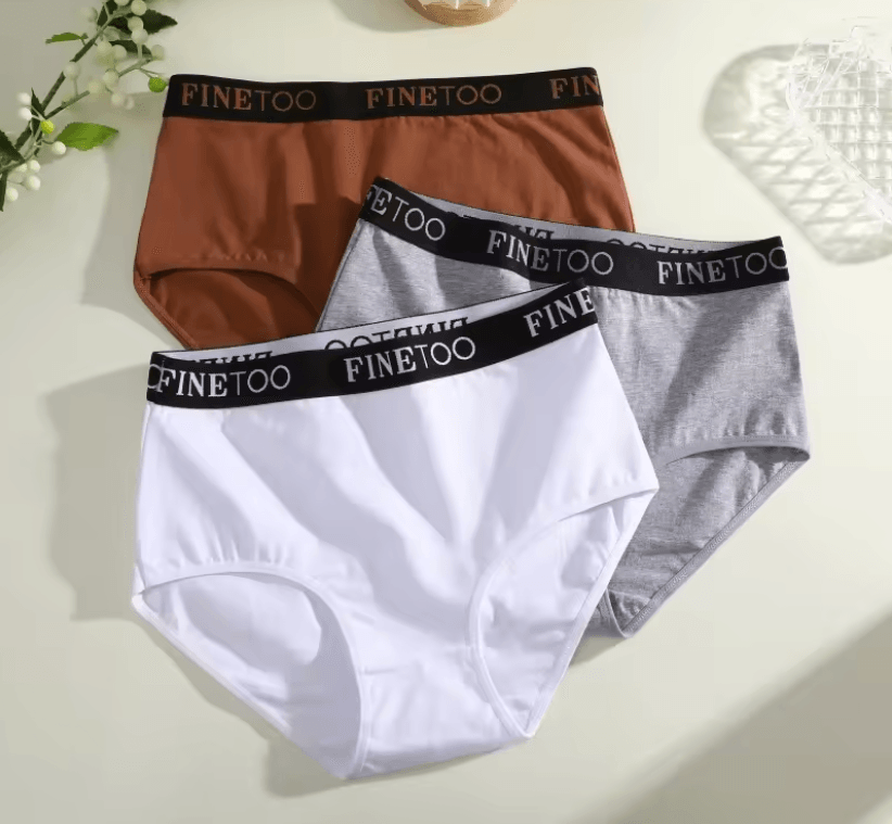 Womens Cotton Briefs 3 Pack Seamless Plus Size Breathable Underwear 4