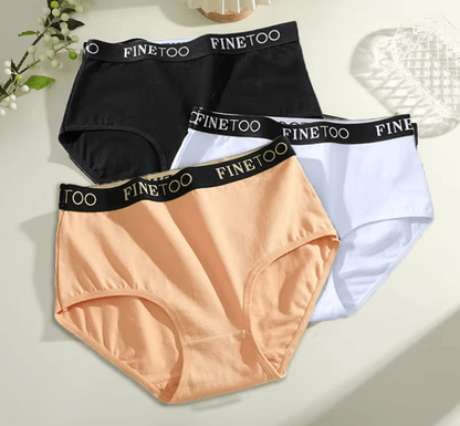 Womens Cotton Briefs 3 Pack Seamless Plus Size Breathable Underwear 6