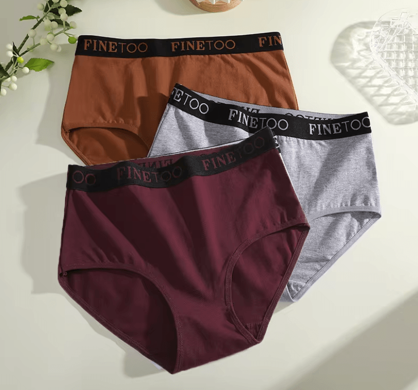 Womens Cotton Briefs 3 Pack Seamless Plus Size Breathable Underwear 7