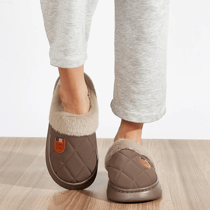 Mens Memory Foam House Slippers Plush Indoor Winter Shoes With Non Slip Sole 4