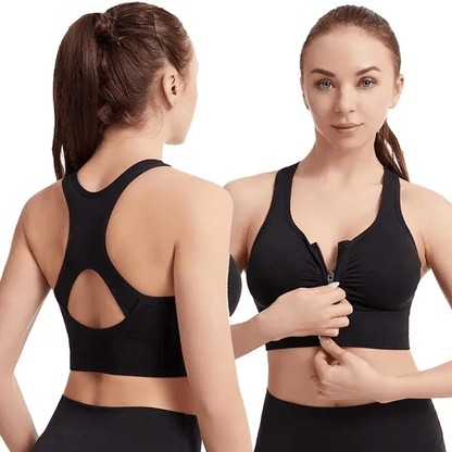 Womens Front Zipper Sports Bra Fitness Top For Yoga And Gym 3