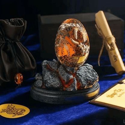 Lava Dragon Egg Resin Statue Crystal Dinosaur Egg Sculpture Home Decor