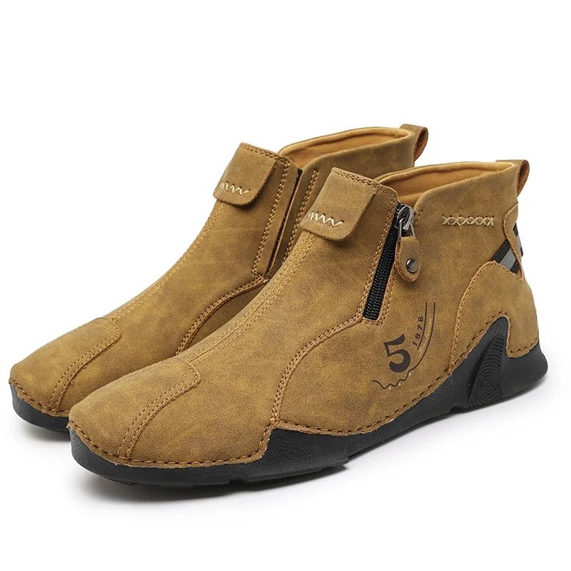 Mens Casual Walking Shoes With Zipper And Handcrafted Design 7
