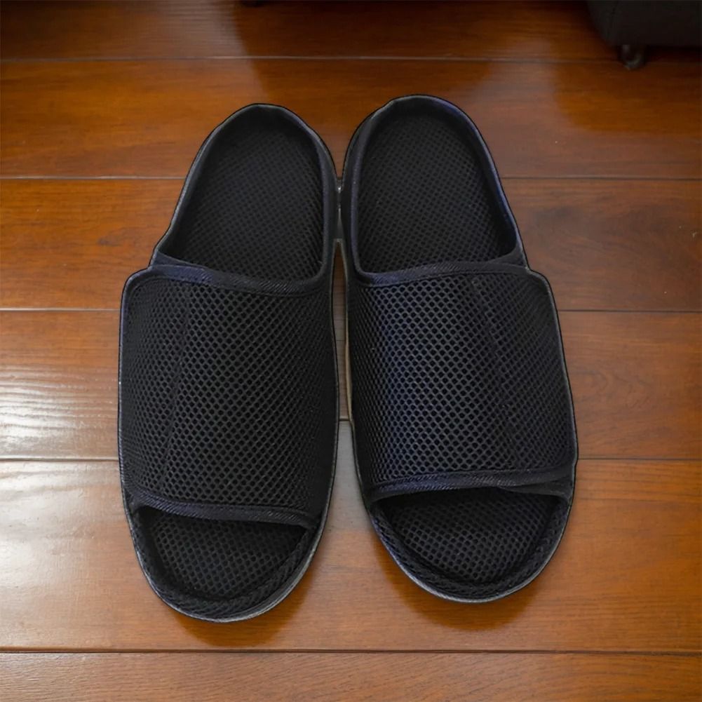 Mens Womens Diabetic Slippers Memory Foam Orthopedic Slippers Adjustable Slide Indoor Outdoor 3