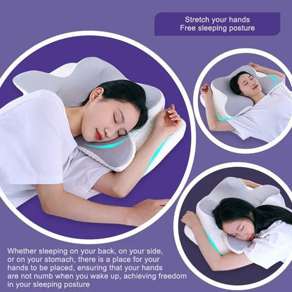 Memory Foam Butterfly Neck Pillow Orthopedic Cervical Support 2