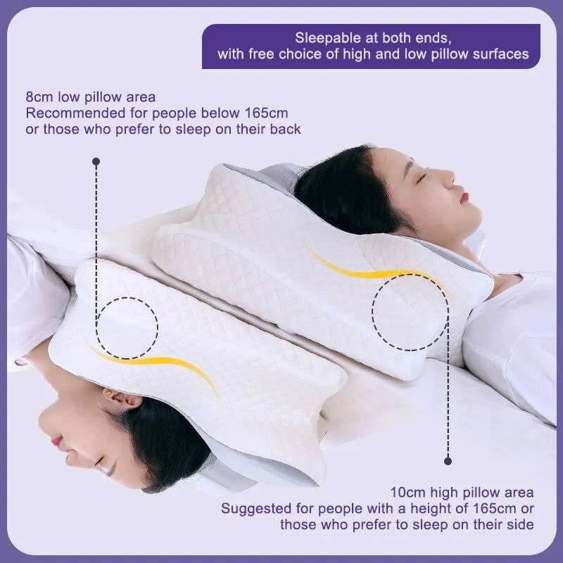 Memory Foam Butterfly Neck Pillow Orthopedic Cervical Support 4