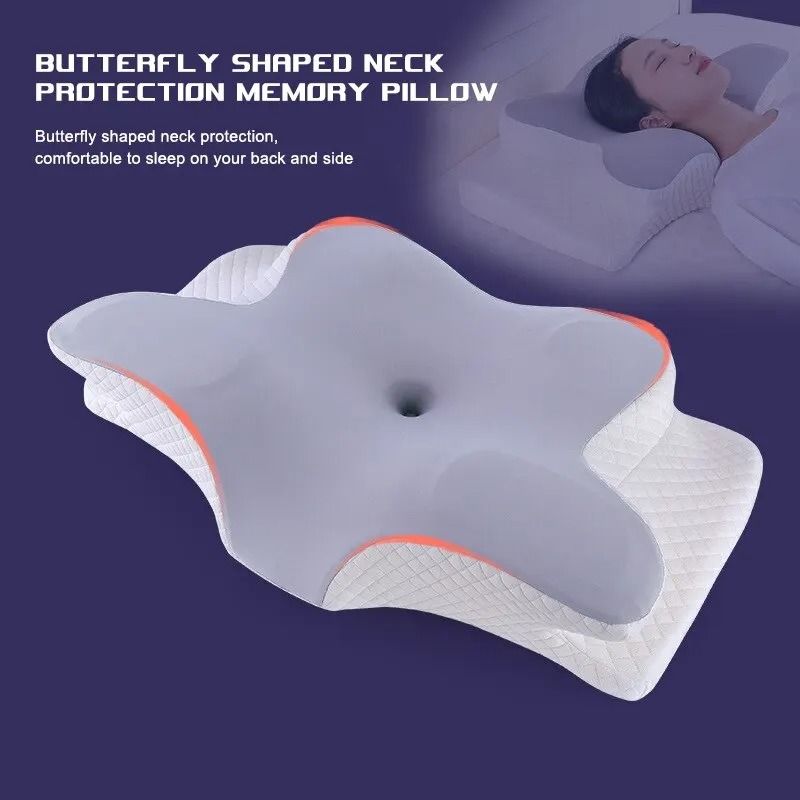 Memory Foam Butterfly Neck Pillow Orthopedic Cervical Support 5