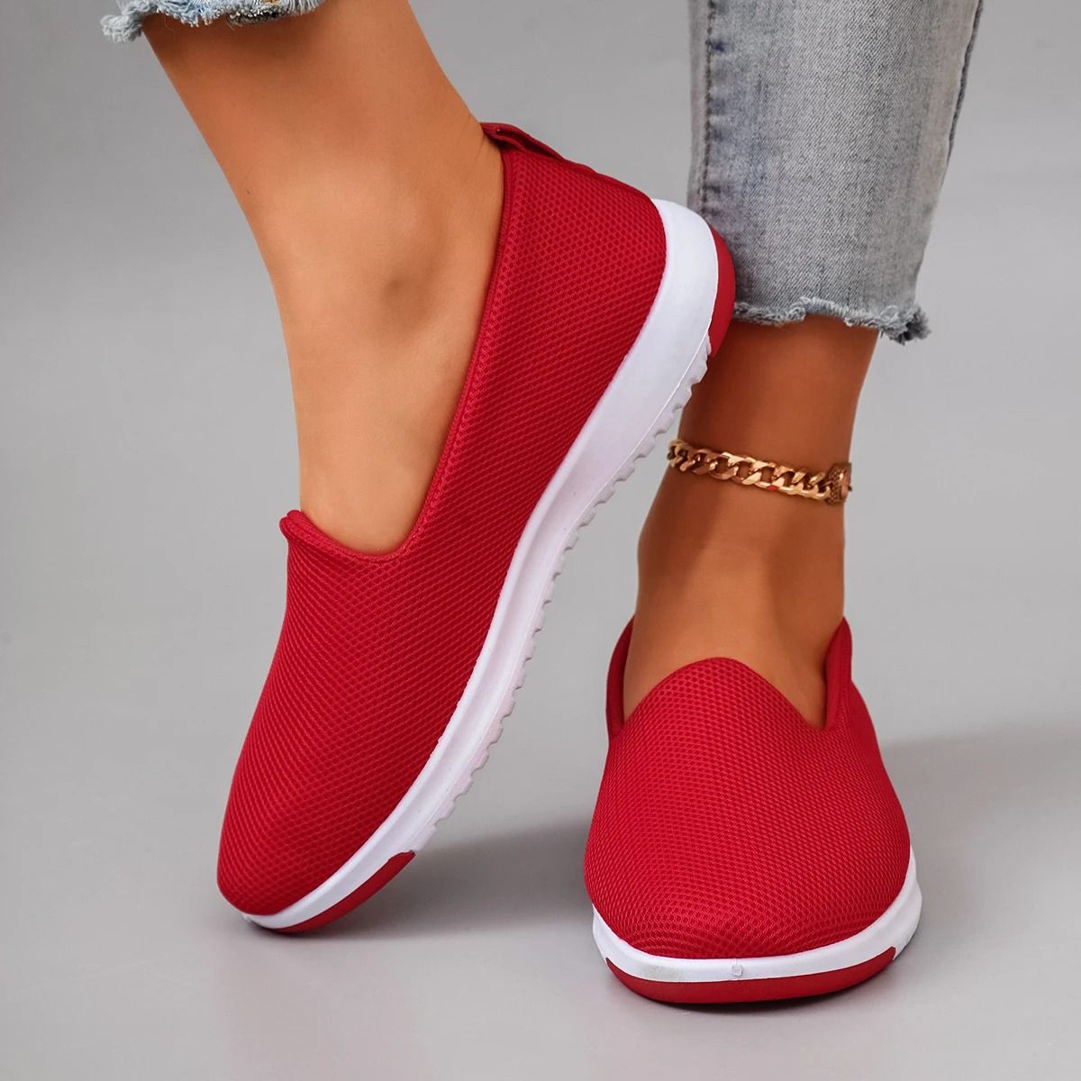 Womens Summer Breathable Mesh Casual Sneakers 1