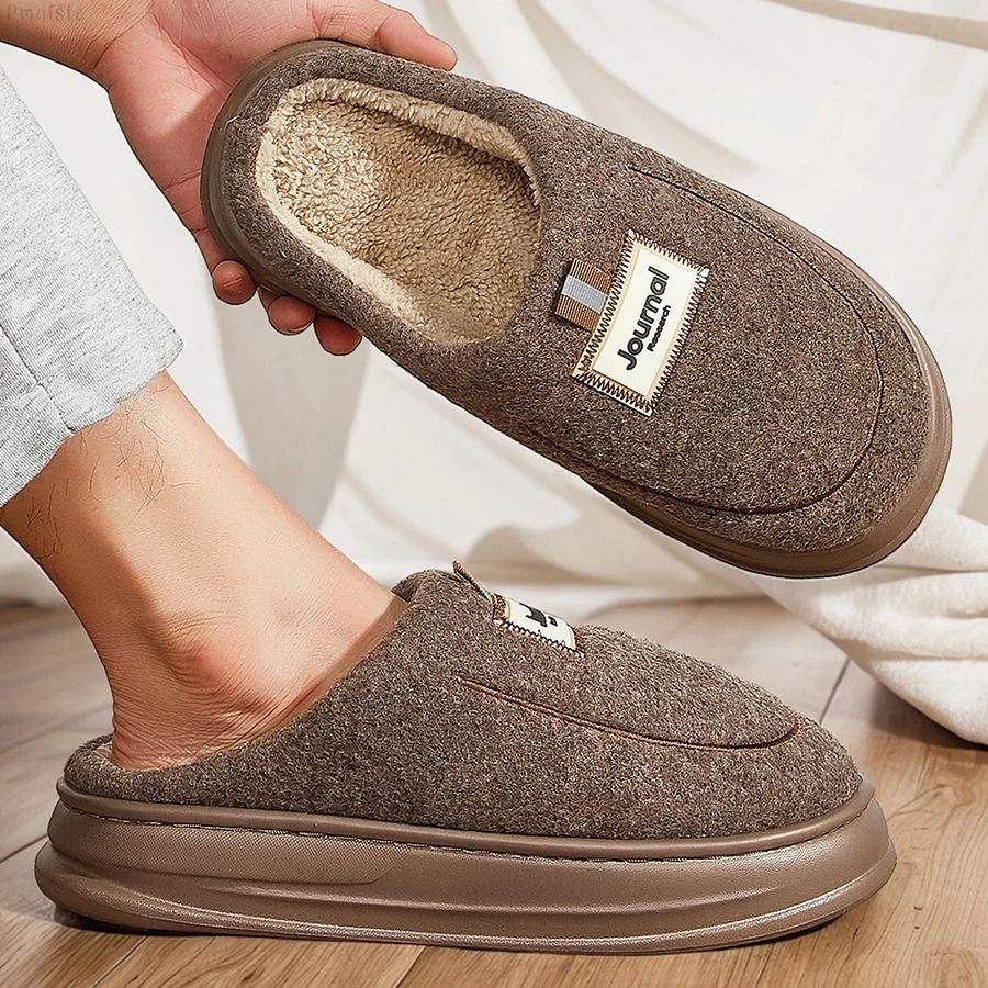 Plush Memory Foam House Slippers Warm Winter Indoor NonSlip Slippers For Men And Women 1