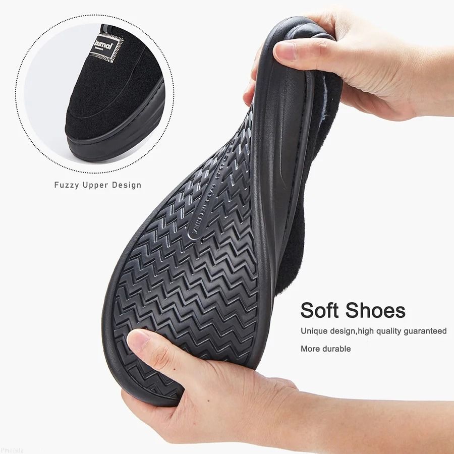Plush Memory Foam House Slippers Warm Winter Indoor NonSlip Slippers For Men And Women 4