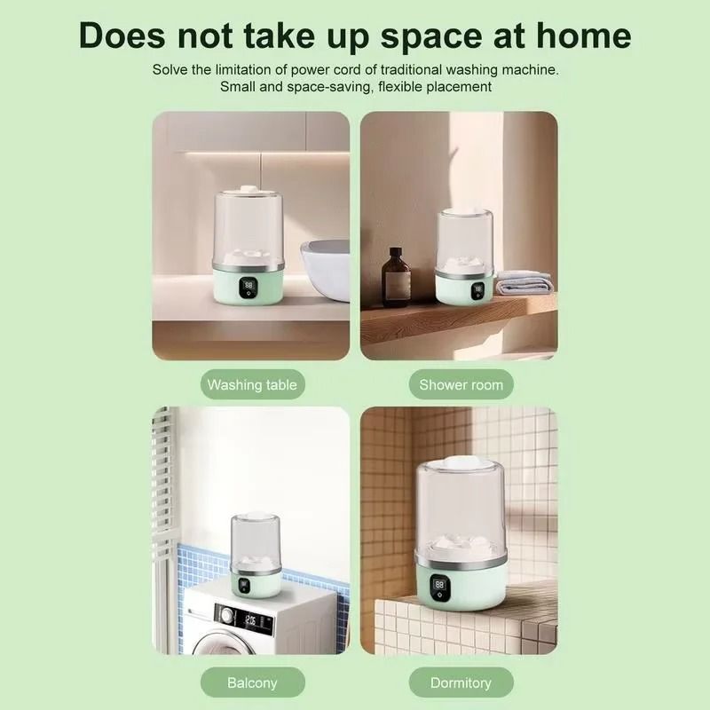 Portable Mini Washing Machine For Travel Camping Dorms And Apartments 5