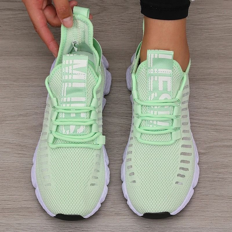 Womens Sports Shoes Mesh Lightweight Soft Sole Jogging Strap Breathable Walking Sneakers 4