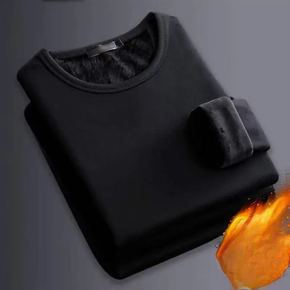 Mens Winter Thermal Underwear Shirt  LongSleeve Plus Velvet Slim Fit Base Layer For Cold Weather 11