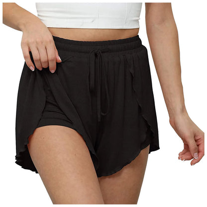 Womens High Waisted Casual Shorts  Summer Beach Yoga Pants With AntiExposure Undergarment Layer 7