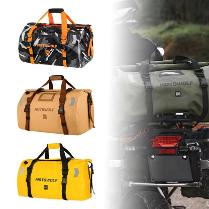 20L-100L Motorcycle Waterproof Tail Bag, Travel Outdoor Dry Luggage Roll Bag, Backpack