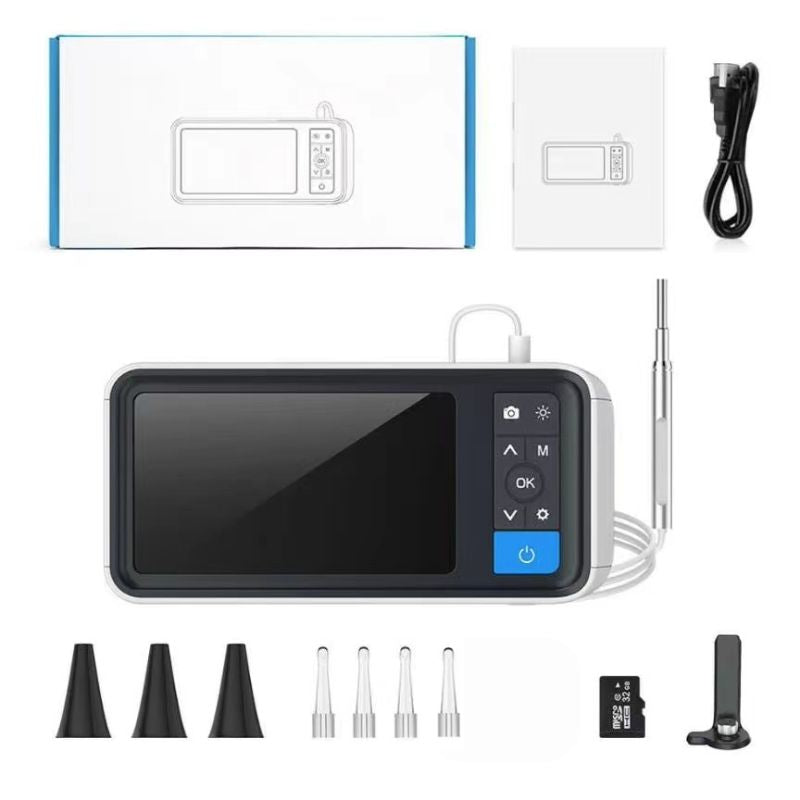 Professional Digital Otoscope with Screen Ear Camera, LED Lights, High GB Storage, Specula, Ear Wax Removal Kit