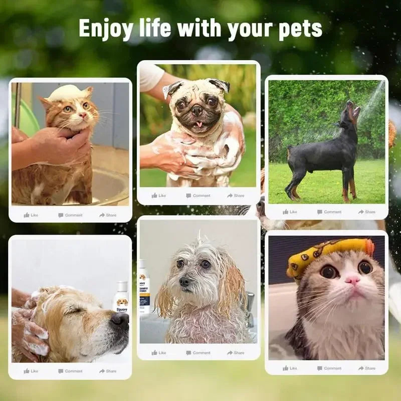 Puppy Shampoo and Conditioner 2 in 1, Moisturizing Dog Shampoo for Sensitive Skin, Gentle PH Balanced Cat and Dog Bath