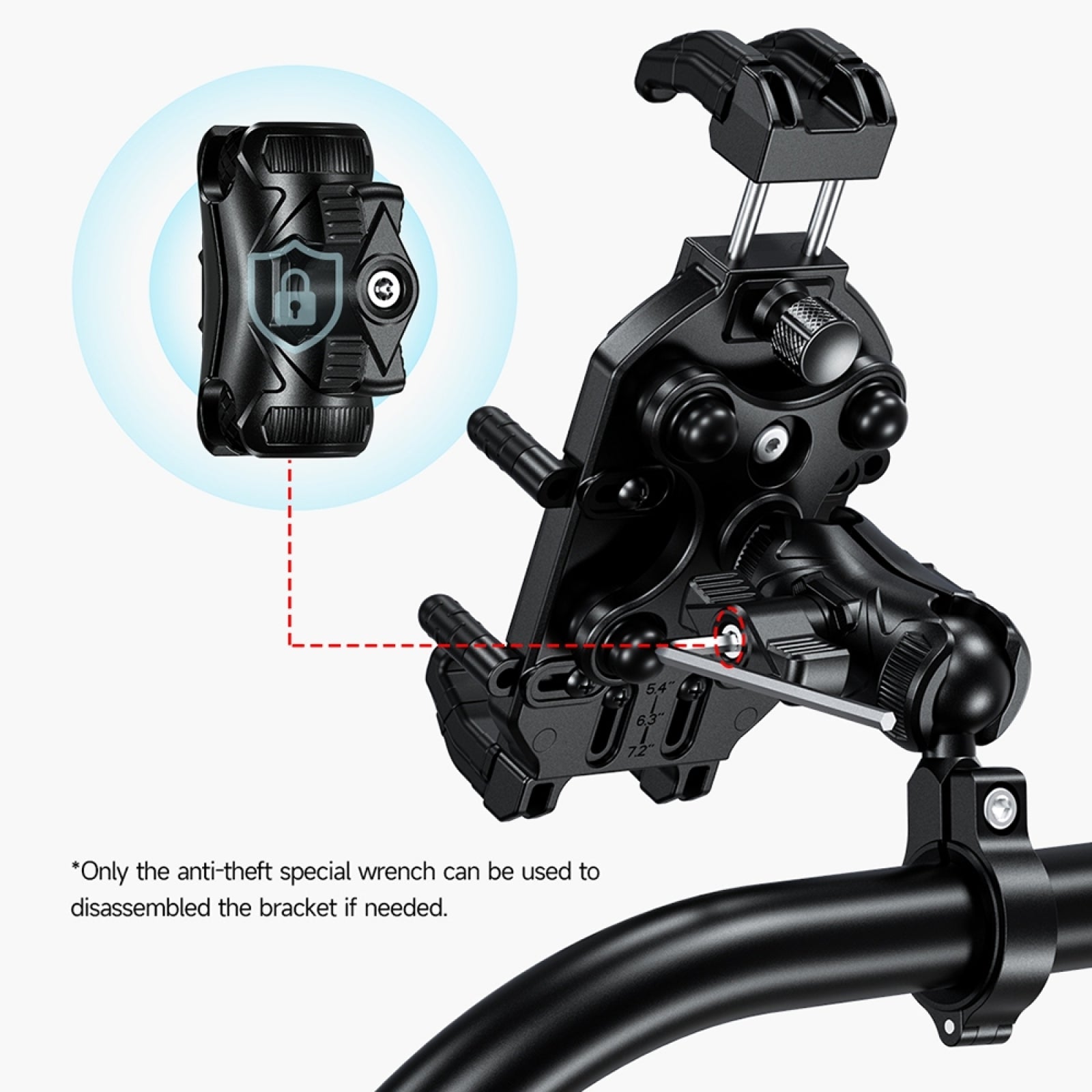 Ulefone Armor Mount Pro AM02 Universal Bicycle Handle Phone Holder For Rugged Phones 5