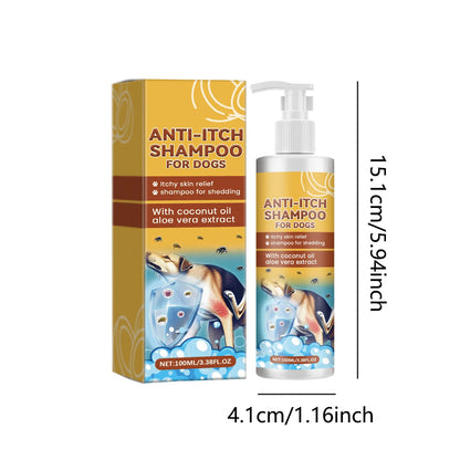 100ml New Itch Shampoo For Dogs, Anti Itching, Allergic Skin Relief, Nourishing Pet Shampoo For Grooming And Hair Care