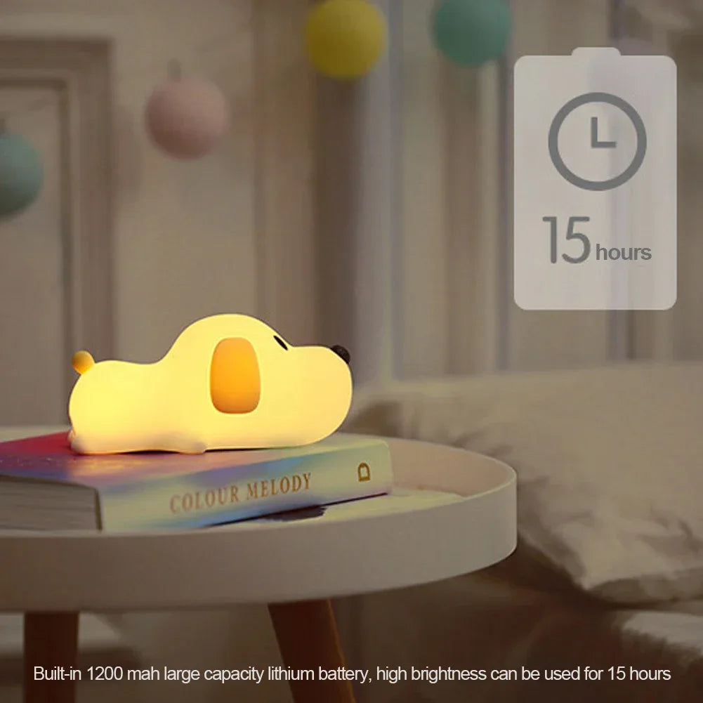 Dimmable Puppy Dog Night Light For Kids Touch Sensor Silicone Lamp For Bedroom Perfect Childrens Sl 5