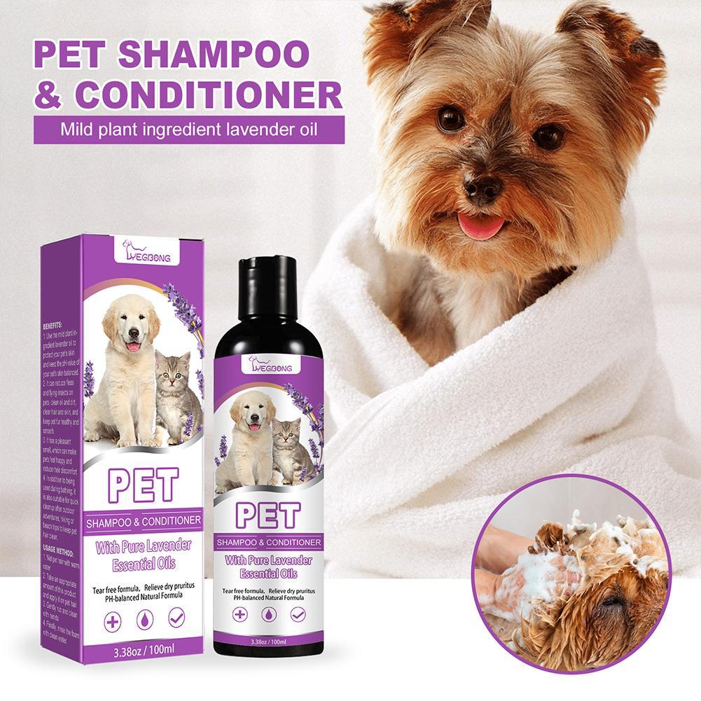 Pet Shampoo for Dogs and Cats White Hair Fragrant, Bubble Bathing Pet Shampoo, Deodorizing and Anti Itch Grooming Wash