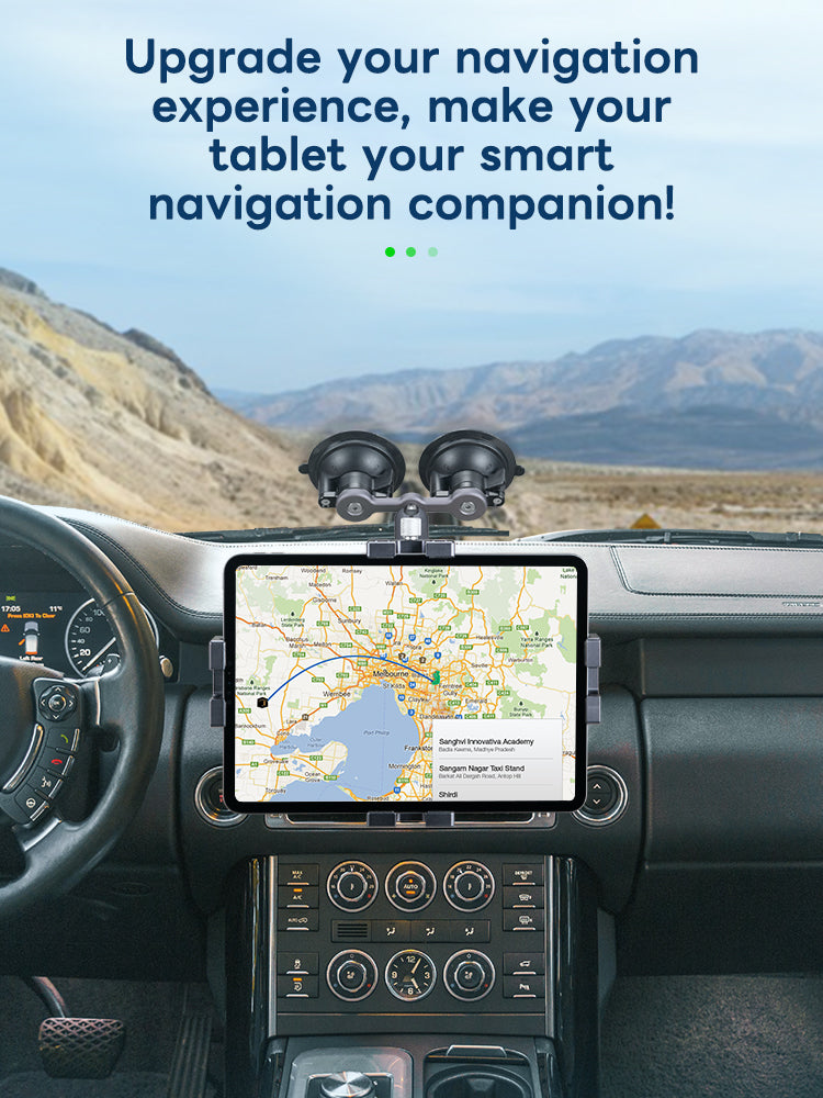 FANAUE Car Tablet Holder Suction Cup Mount, Adjustable Ball Tablet Mount for Vehicle Windshields, Fits RAM Mount Systems