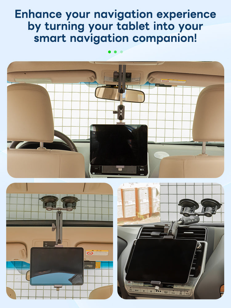 FANAUE Car Tablet Holder Suction Cup Mount, Adjustable Ball Tablet Mount for Vehicle Windshields, Fits RAM Mount Systems