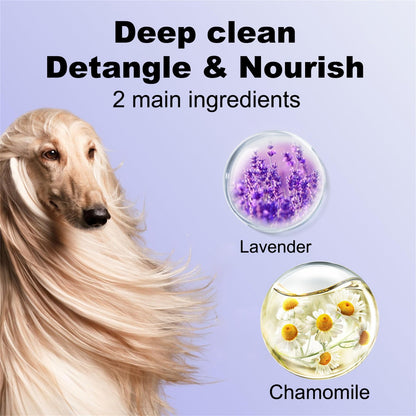 Dog Shampoo 4 In 1 Lavender Chamomile Pet Wash Cleanses Conditions Smoothes Moisturizes Gentle Pet  1