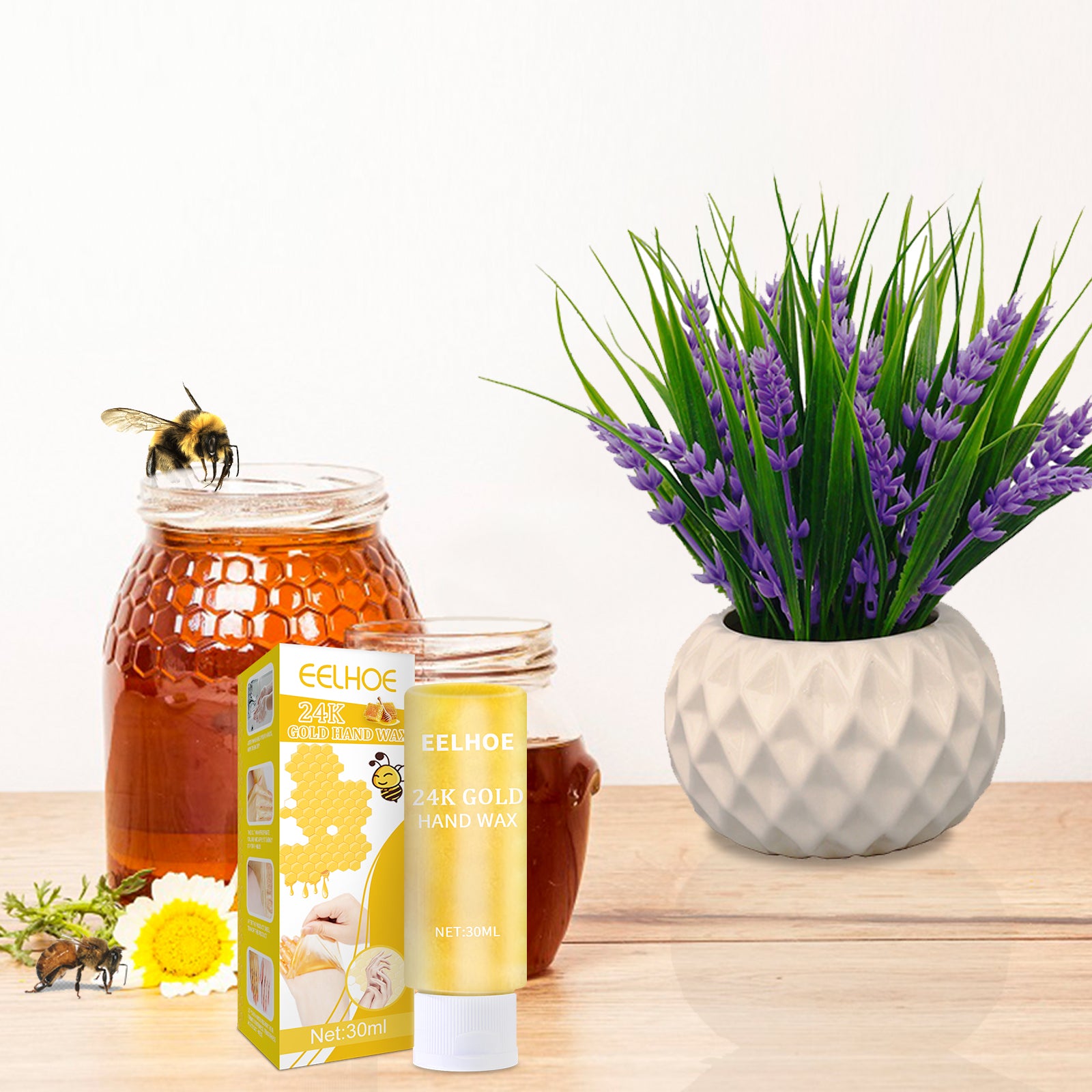 Gold Moisturizing Exfoliating Care, Nourishing Honey Hand Wax Mask, Hydrating Whitening Firming Hand Cream