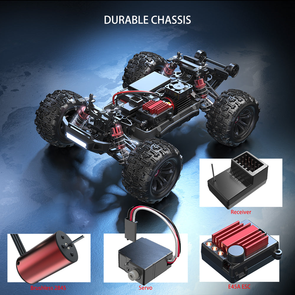 HYPER GO MJX 16207 116 Scale 4WD RC Car 70KMh Brushless Motor OffRoad Remote Control Truck With 24G 3