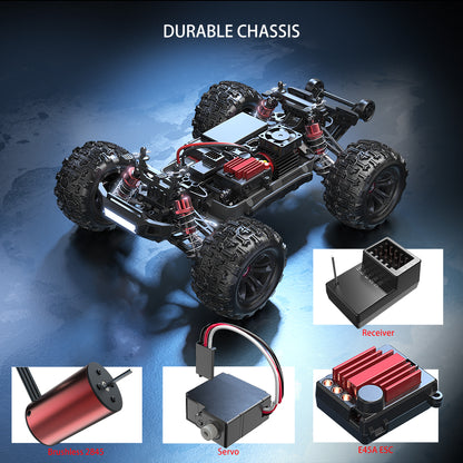 HYPER GO MJX 16207 116 Scale 4WD RC Car 70KMh Brushless Motor OffRoad Remote Control Truck With 24G 3
