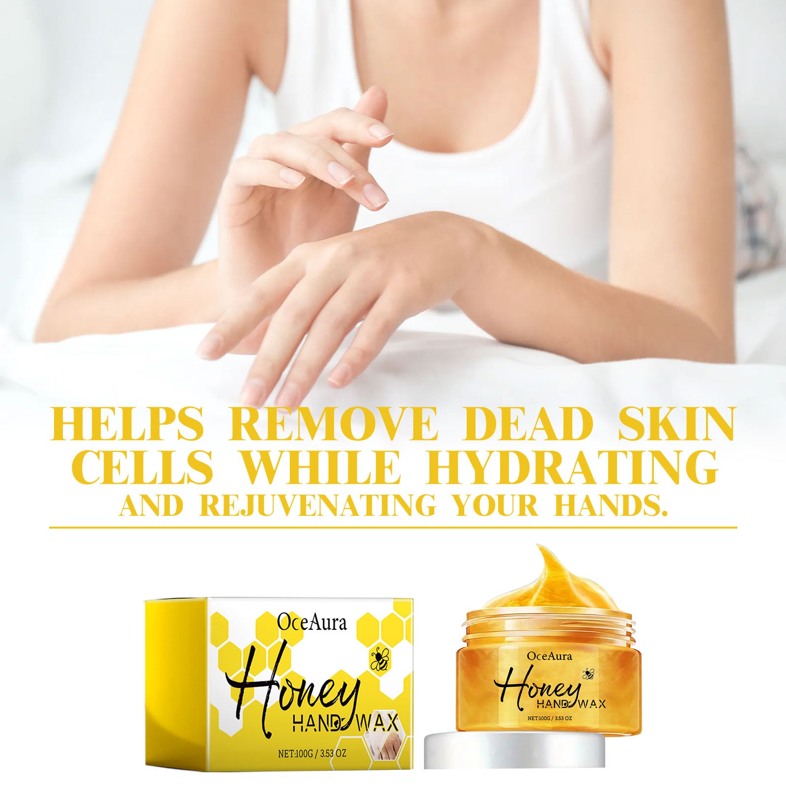 Honey Hand Wax Moisturizing Hand Mask Brightening Exfoliating Cream Nourish Tender Skin Restore Sof 4