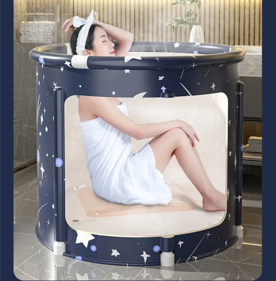 Foldable PVC Bath Bucket For Hot Bath Ice Therapy And Relaxation 3