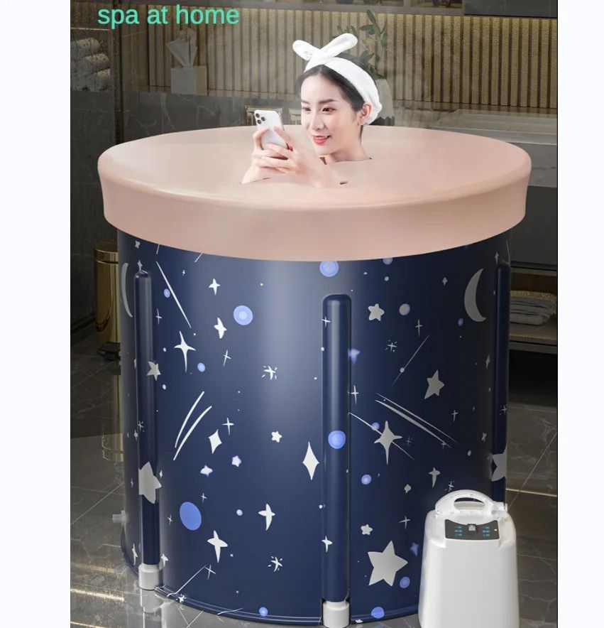 Foldable PVC Bath Bucket For Hot Bath Ice Therapy And Relaxation 4