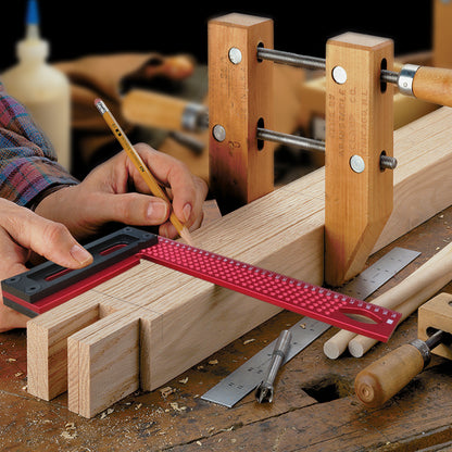 Professional Aluminum Framing Mitre Square, Precision Scriber, and L-Type Hole Ruler Right Angle Protractor