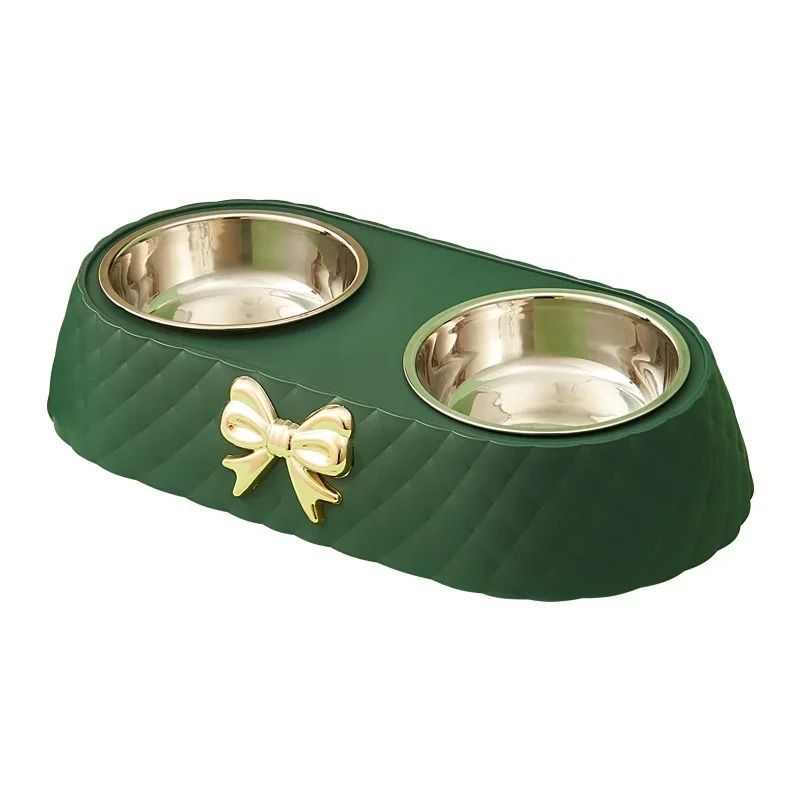 Bowtie Double Pet Bowl For Food And Water 7