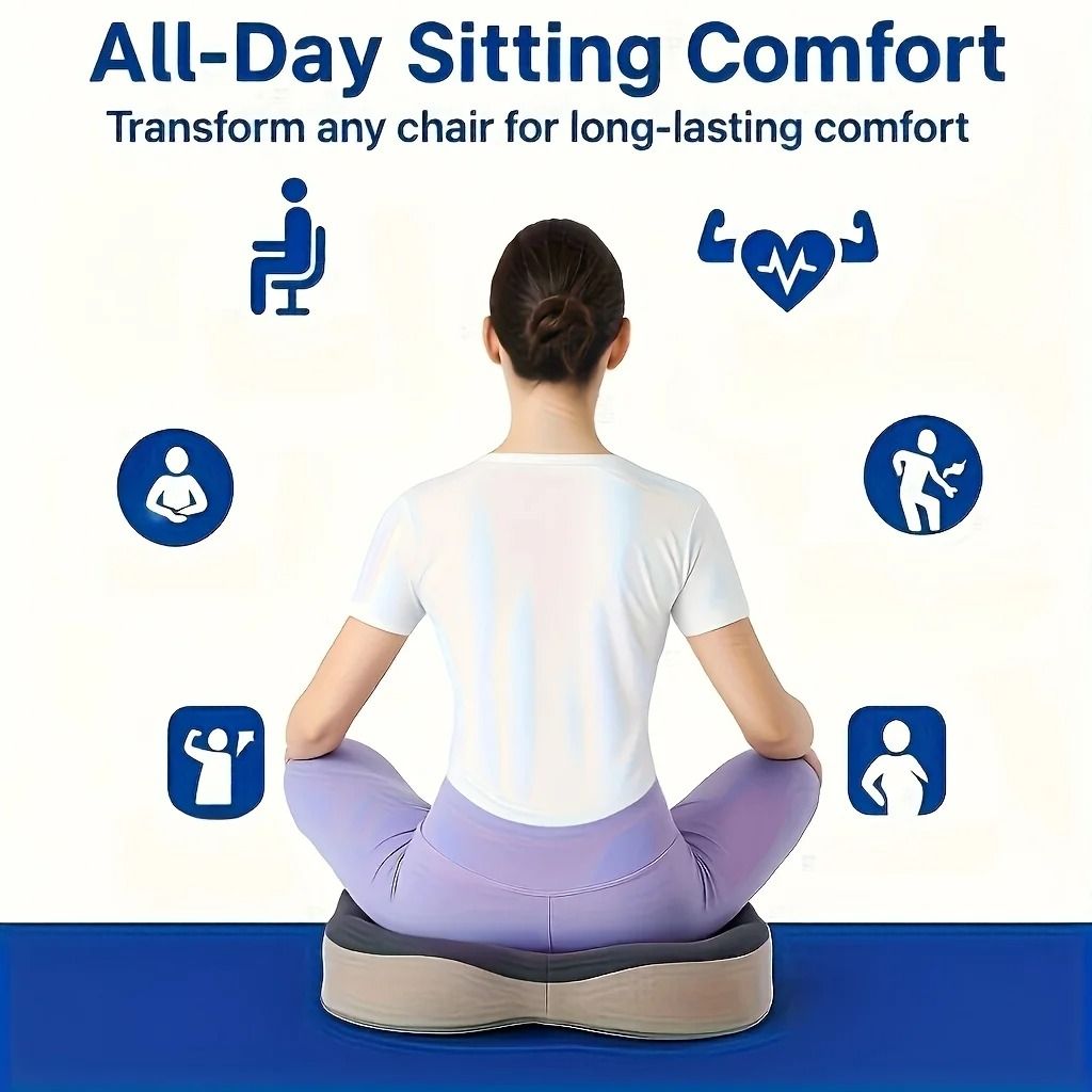 Memory Foam Seat Cushion With Ergonomic Pressure Relief Design 5