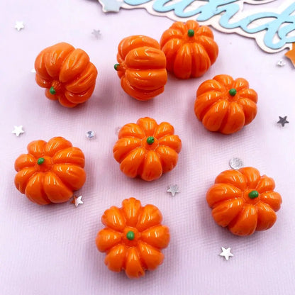 Colorful 3D Pumpkin Flatback Cartoon Christmas Figurines DIY Halloween Scrapbook Jewellery Decor Cr 3