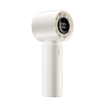 4000mAh Handheld Mini Fan with LED Display, 5 Speed Turbo, Portable Rechargeable Fan for Travel, Beach, and Vacation