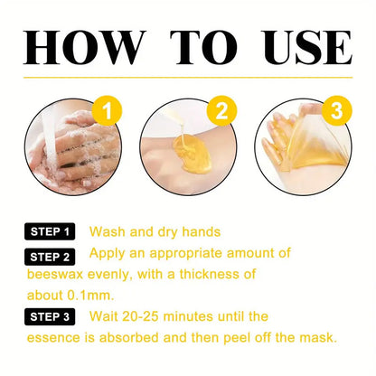Honey Moisturizing Exfoliating Hand Wax Mask, Skin Nourishing Treatment, Repair Dry Rough Hands for Softness