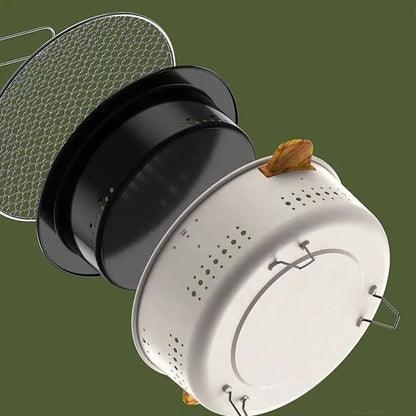 Portable Stainless Steel Korean Charcoal Grill For Outdoor Camping 4