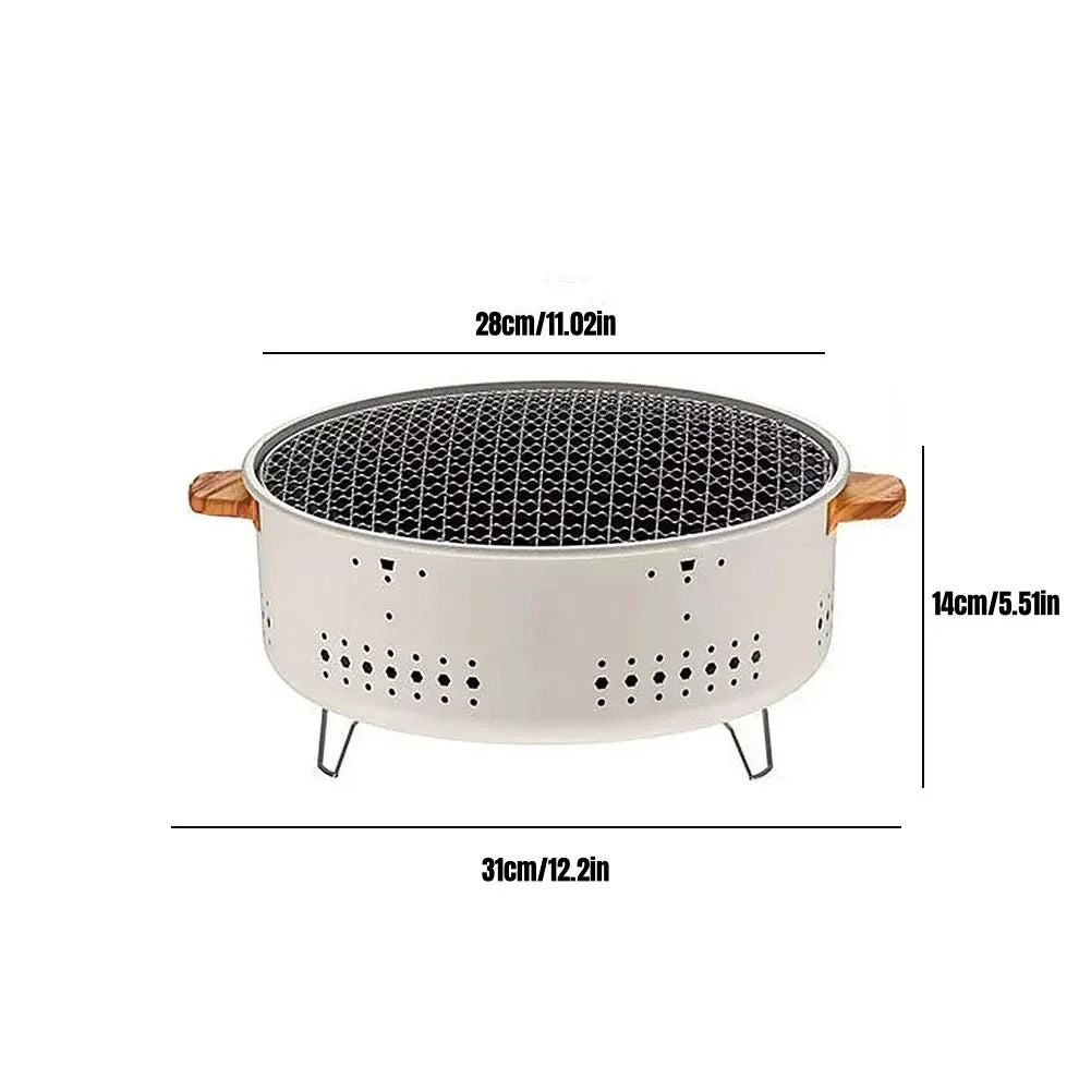 Portable Stainless Steel Korean Charcoal Grill For Outdoor Camping 5