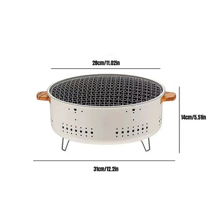 Portable Stainless Steel Korean Charcoal Grill For Outdoor Camping 5