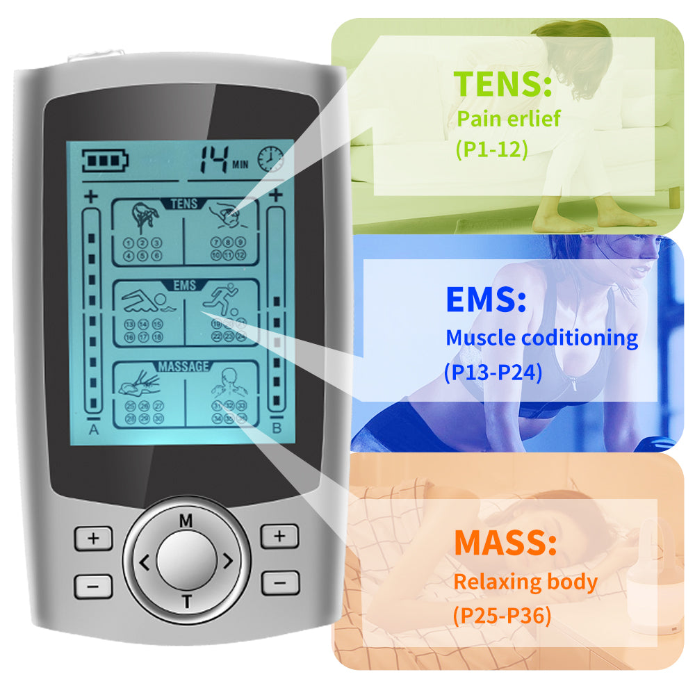 Professional 36Mode TENS Massager EMS Muscle Stimulator Digital Therapy For Pain Relief Body Slimmi 1