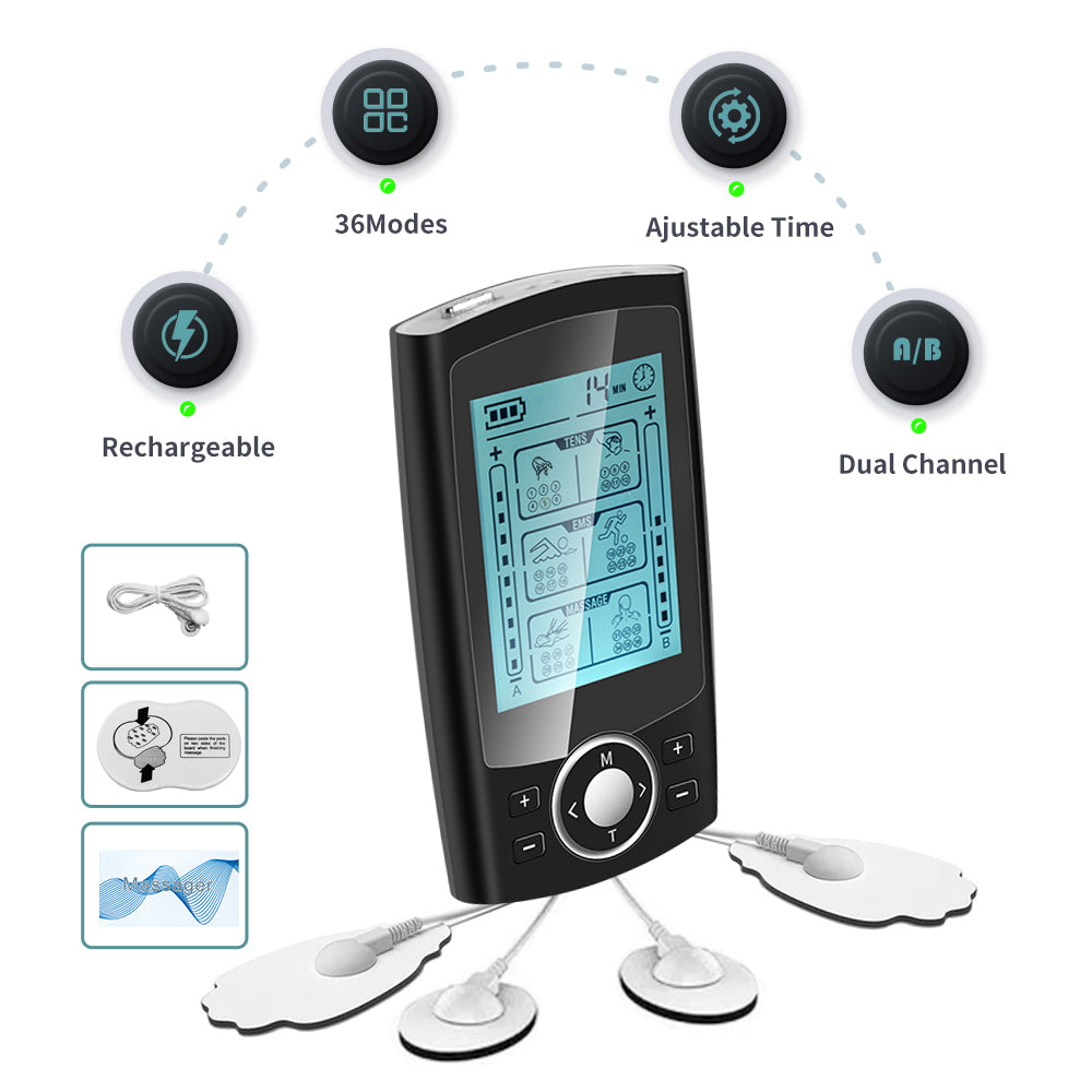 Professional 36Mode TENS Massager EMS Muscle Stimulator Digital Therapy For Pain Relief Body Slimmi 4